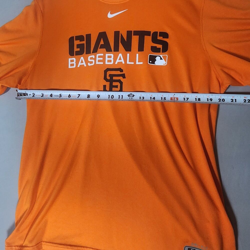 Nike Dri-FIT SF Giants Baseball Shirt Men’s Large Orange MLB - Picture 5 of 8